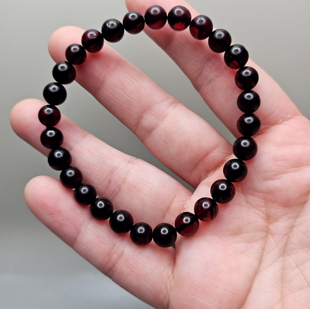 6mm blood amber bracelet